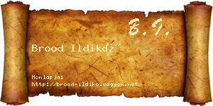 Brood Ildikó névjegykártya